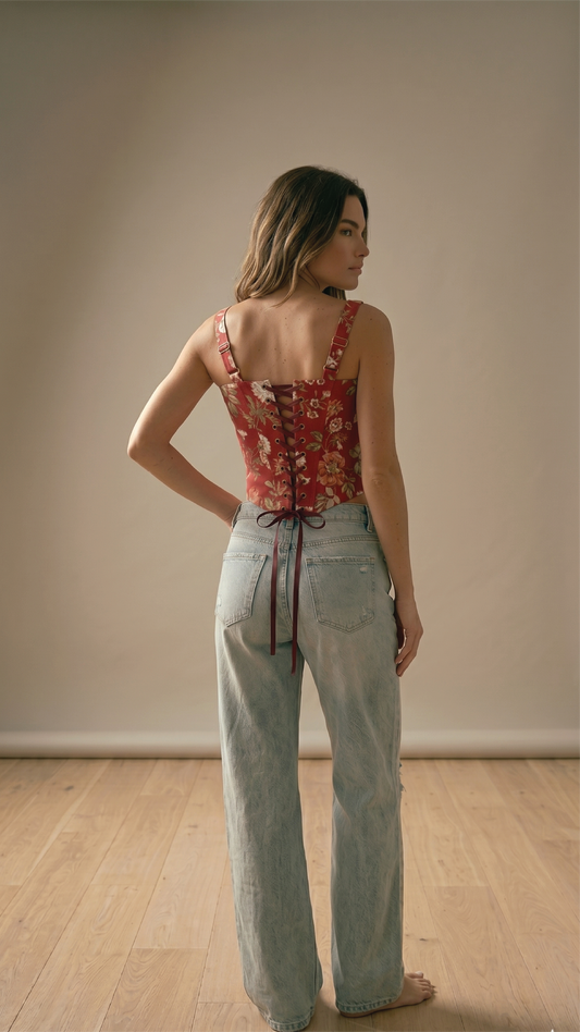 Crimson Garden Corset (New Arrival)