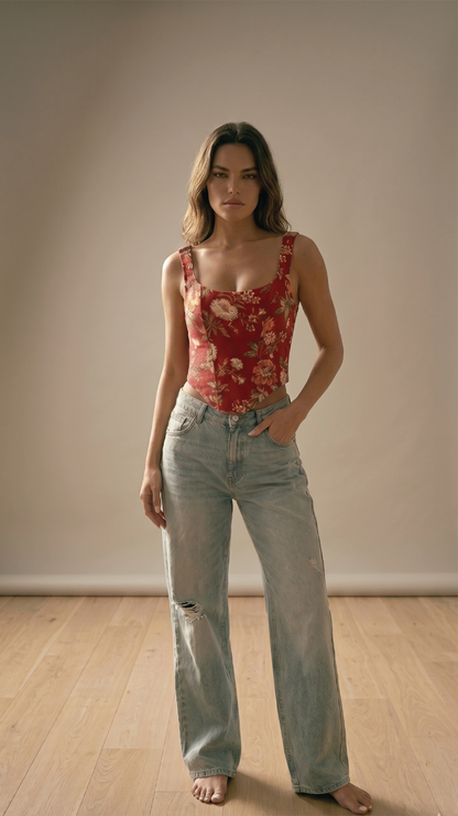 Crimson Garden Corset (New Arrival)