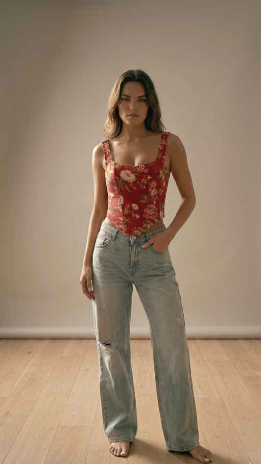 Crimson Garden Corset (New Arrival)