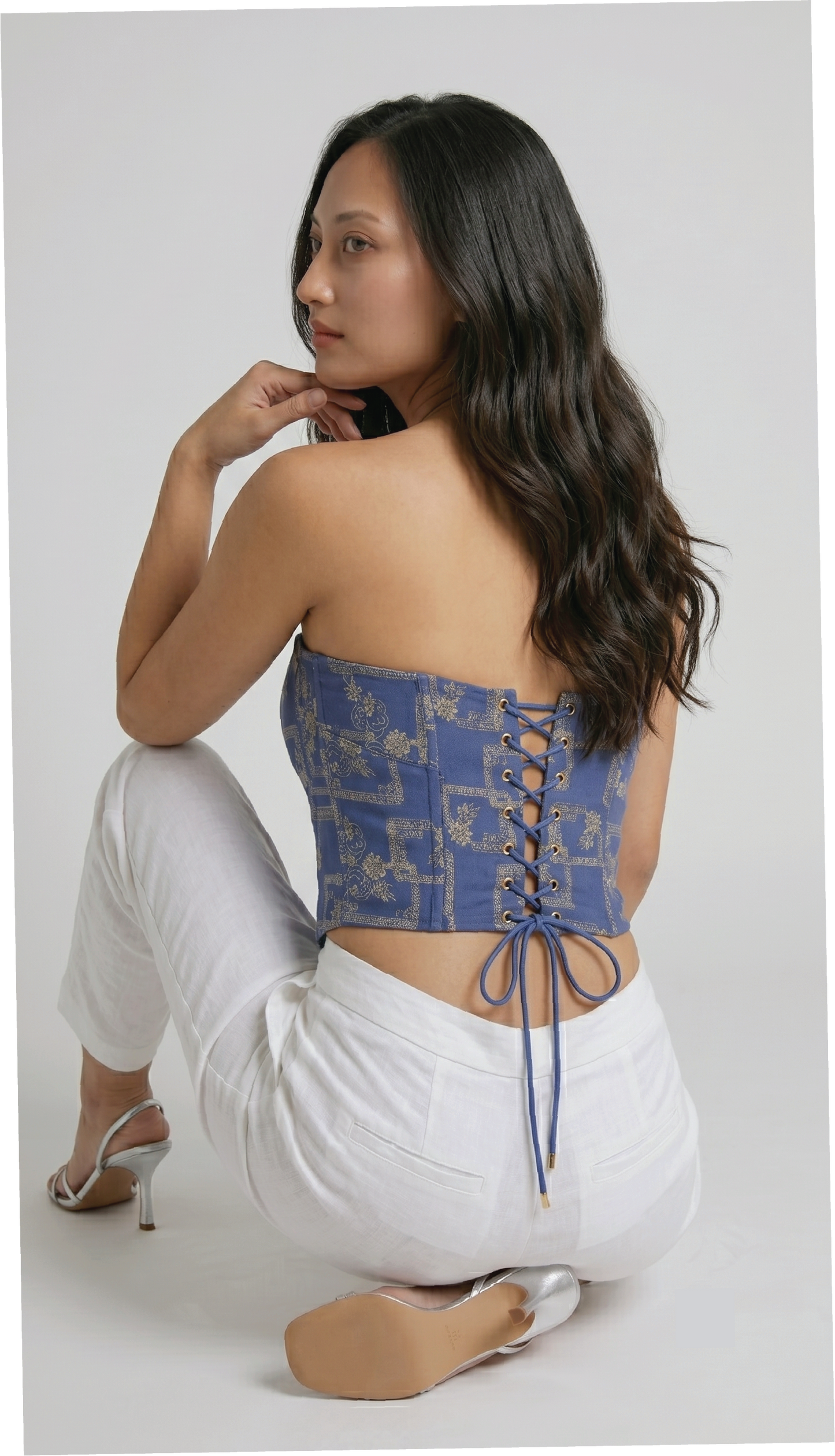 Azure Bloom Corset