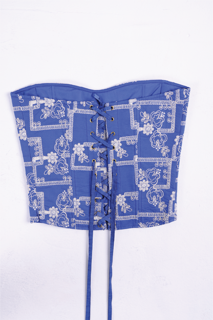 Azure Bloom Corset